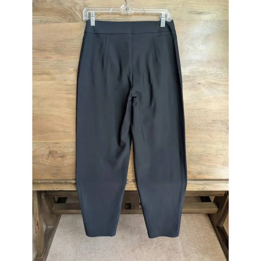 Athleta Stellar Trouser Pants Womens 2 Tall Black Tapered Leg High Rise Running - Picture 2 of 4